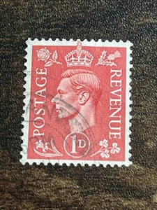 Postage Revenue British 1D Red King George Used Actual Stamp TKS975* - Picture 1 of 2