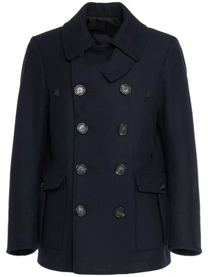 DSQUARED2 Navy Felted Wool Pea Coat New & Authentic - Image 1 of 2