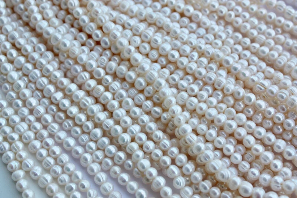 8-9 mm eche Perlen Strang Süßwasser Perlenschmuck Halsketten Kette khgf - Bild 1 von 1