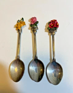 Juego de 3 W.A.P.W.  Cucharas de recuerdo GT Britain AmeriFlora placa de plata - Imagen 1 de 6