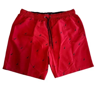  Bermuda de natação masculina Nautica secagem rápida vários logotipos 8" • GG - Imagem 1 de 4