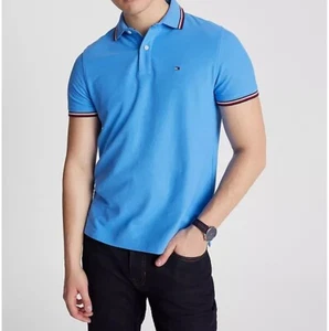 NWT Men's Tommy Hilfiger Short-Sleeve Wicking Performance Pique Polo Shirt - Picture 1 of 12