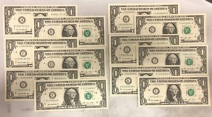 2013 $1.00 Uncirculated District Set 12 Uncirculated Notes - Picture 1 of 4
