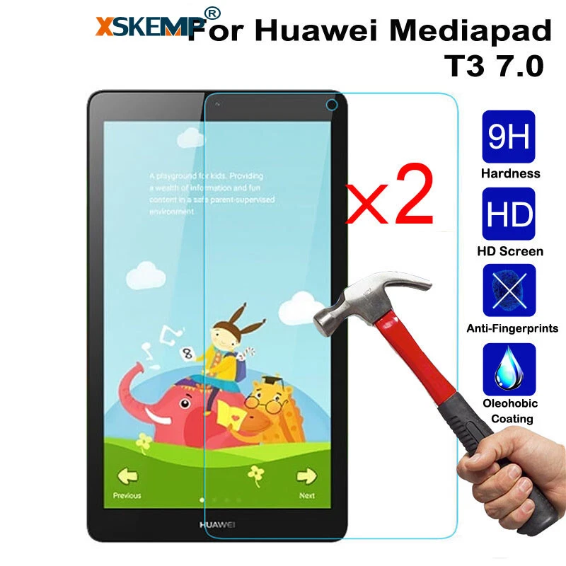 Huawei Mediapad T3 7.0 8.0 T1 7.0 T1-701U Tempered Glass Screen Protector 2Pcs - Image 1 of 4