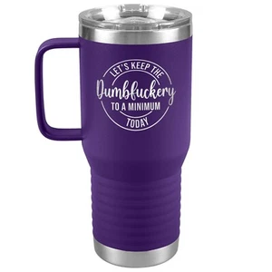 Vaso Dumbfuckery, vaso aislado camello polar, vaso de 20 oz, regalo diario - Imagen 1 de 14