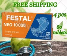 80 tablets FESTAL NEO 10000 Food supplement 4 pcs x 20 tablets