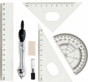Juego de Matemáticas - Dibujo con Brújula, Pistas, Reglas Escuela Colegio Kit Regalo - Imagen 1 de 4