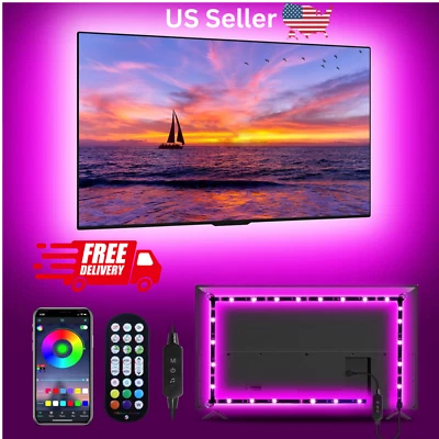 DAYMEET STORE USB LED Strip Lights 3M TV Back Light 5050 RGB Color Changing with 24Key Remote