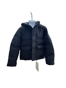 All in motion Black puffer warmer Hooded jacket Kids size S 6/7 NWT - Picture 1 of 5
