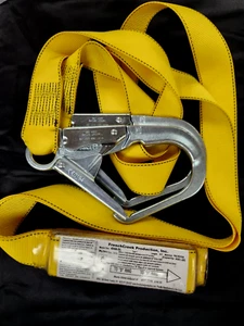 QTY 1 NEW FRENCH CREEK 494A-DL 6FT TYPE 1 DUAL LEG HD LANYARD W/ REBAR HOOKS NOS - Picture 1 of 3