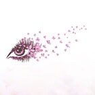  Autocollants muraux yeux roses papillons vinyle art amovible autocollants muraux pour vivre