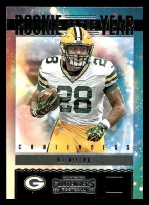 2020 Contenders # A.J. Dillon Rookie Packers Rookie of the Year - Image 1 of 2