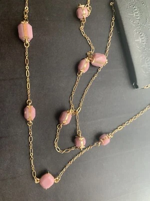 Collar largo ónix morado o verde Foto 1 de 4