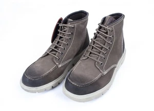 SCARPA SHOOTERS SCARPONCINO IN PELLE SCAMOSCIATA INVECCHIATO STRINGATO TAUPE - Foto 1 di 5