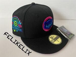 Hat Club Exclusive New Era Chicago Cubs MLB Cyberpunk Size 7 With Pin