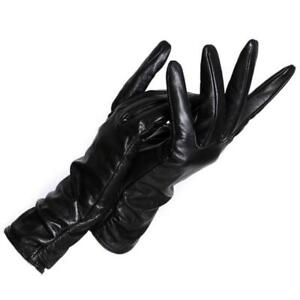 Glove for Women Warm Winter Genuine Leather Lambskin Long Thermal and Sheepskin