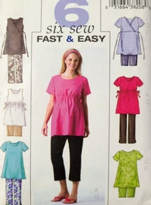 UC Butterick B4201 Easy Sew Pattern Maternity Smock Tunic Shirt Tops Shorts Pant - Picture 1 of 5