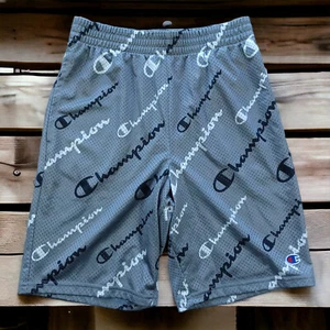 Champion active wear shorts Child/youth L logo print mesh shell/lined/pull on - Picture 1 of 4