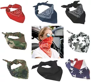 Halstuch Kopftuch Bandana Atmungsaktiv Dreieckstuch Mundschutz Westernhalstuch - Bild 1 von 8