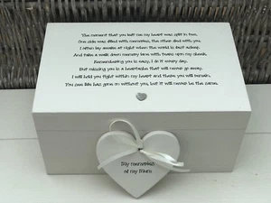 Memory Box Personalizzato Loved One ~ MAMMA ~ O Qualsiasi Nome ~ Perdita Lutto - Foto 1 di 5