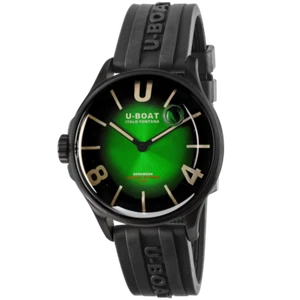 Nuevo Reloj Hombre U-Boat DARKMOON 40 MM VERDE PVD SOLEIL Banda Goma 9503 - Imagen 1 de 4