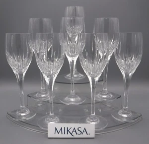 Mikasa Arctic Lights ~ 8 1/4" Wine Goblets ~ Set of 8 Crystal Wine Glasses - Picture 1 of 5