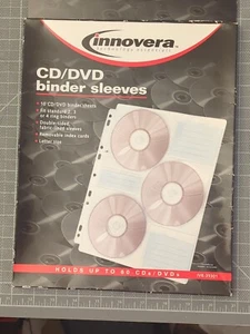 Innovera Two-Sided CD/DVD Pages for a Three-Ring Binder - Clear (10/PK) New - Picture 1 of 1