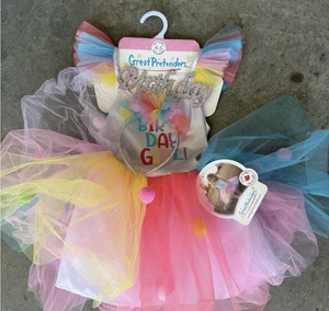 Birthday Girl Dress And Crown Size 4/5 - Picture 1 of 4