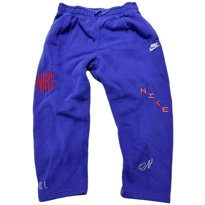  Pantalones deportivos recortados Nike niña grande L púrpura felpa francesa logotipo bordado mancha Foto 1 de 4
