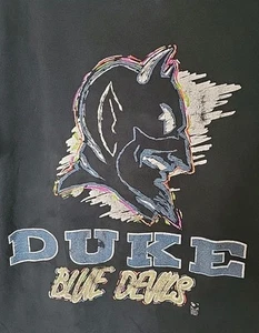 RARE Worn Vintage Duke Blue Devils University Single Stitch T Shirt Size XL - Picture 1 of 8