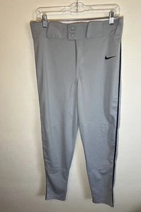 NWT Nike Baseball Pants Gray Striped Navy Men’s Size Small - Picture 1 of 3