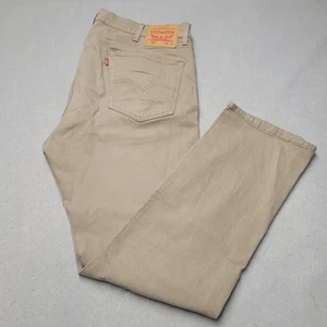 Levi's 505 khaki gerades Bein Hose Größe 38 x 32 - Bild 1 von 11