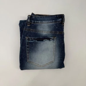 Flamingals Distressed Flare Jeans Ripped Denim Blue Wash Damen Gr. Large NEU - Bild 1 von 7