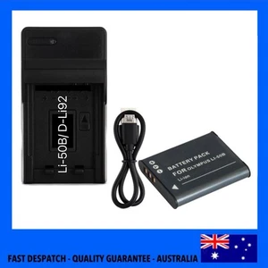 LI-50B Battery +Led Charger For Olympus SZ-10 SZ-14 SZ-15 SZ-30MR SZ-31MR VH-515 - Picture 1 of 7