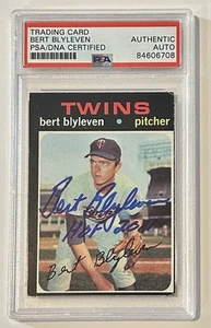 Bert Blyleven Autograph Signed 1971 Topps Rookie w/ HOF 2011 - PSA/DNA 2 - Picture 1 of 2