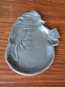 CARSON STATESMETAL HOLIDAY PUPAZZO DI NEVE PIATTO / PIATTO CARAMELLE - Foto 1 di 6