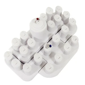 Weiß Kunstleder 23 Clip Ring Schmuck Display Halter Schaukasten Organizer Ständer - Bild 1 von 6