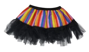 Ladies 12" Rainbow Striped LGBT Cyber Tutu Skirt Pride Fancy Dress - Picture 1 of 1