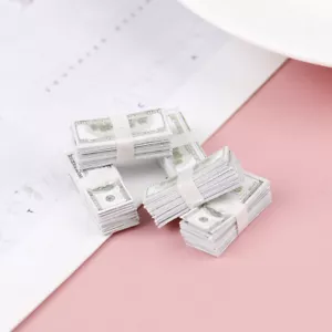 Mini Dollars Money Miniature Banknotes Children Toys Gifts Dollhouse Accessor O& - Foto 1 di 8