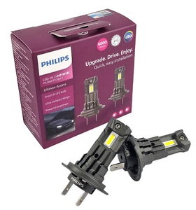 Genuine PHILIPS LED H7 Ultinon Access 12v 6000K Bright White - Pair #11972U2500X - Picture 1 of 4