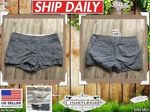 Genuine J Crew Factory Adult Womens 2 Rail Stripe Shorts Blue White 78203 Size 6 - Picture 1 of 9