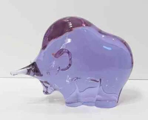 Vintage Murano Glass Livio Seguso Neodymium/Alexandrite Bull Bison - Excellent - Picture 1 of 10