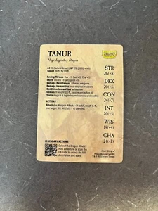 Free RPG Day 2023 D&D Dungeons & Dragons Promo Card Tanur - Picture 1 of 2