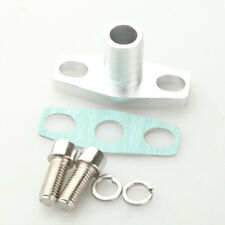 5/8" Male Neck Oil Drain Turbo Flange GT15-GT35BB Adapter Tube Silver
