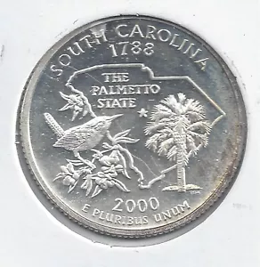 2000 S Silver SOUTH CAROLINA Proof Quarter - 90% Silver - Picture 1 of 2
