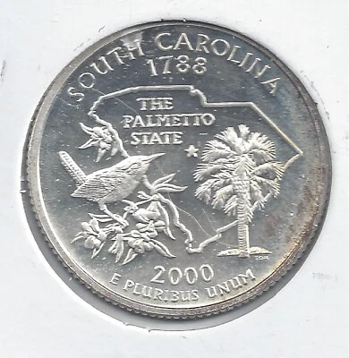 2000 S Silver SOUTH CAROLINA Proof Quarter - 90% Silver - Image 1 of 2