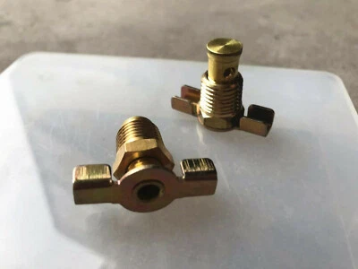 2件装1/4NPT黄铜Petcock排水阀Cock散热器压缩机油水空气 — 第 1/4 张图片