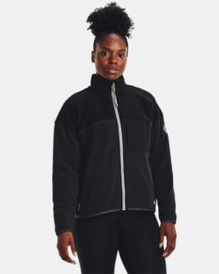 Under Armour Fleece Jacket Womens XL Black Polartec Full Zip Warm Top - Image 1 of 4