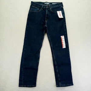 Wrangler Regular Fit Flex Jeans Mens 30x30 Blue Straight Cotton Blend Dark NWT - Picture 1 of 10