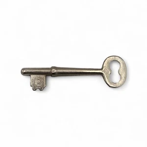 Vintage Nickel Messing #6 Skelett Schlüssel Fass Antik Einsteck Türschloss 2,75 Zoll - Bild 1 von 1